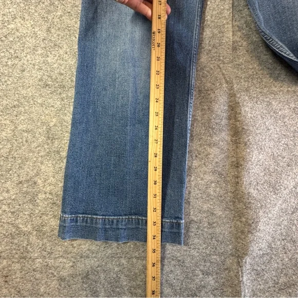 Pilcro Wide Leg Jeans Skipper Blue High Rise Denim Minimalist Size 26 Casual - Picture 5 of 16